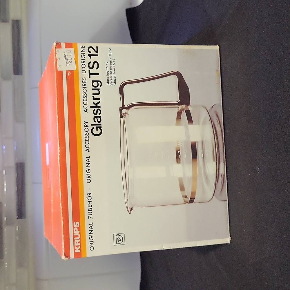 KRUPS Glaskrug TS 12 GREY Coffee Replacement NEW